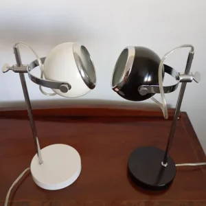 Vintage 1990's metal eyeball table lamps.