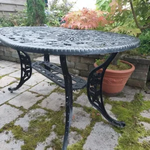 Large Oval Cast Aluminium Garden Table