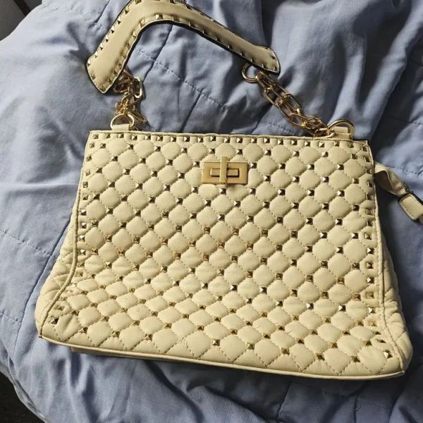 2 x cream handbags