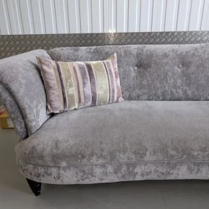DFS Concerto 4 Seater Sofa in Lilac Silver - Crushed Velvet - Good Condition - Delivery Available - Image 4