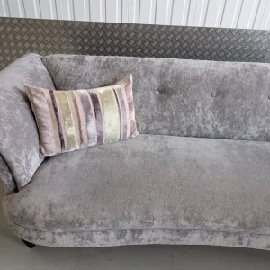 DFS Concerto 4 Seater Sofa in Lilac Silver - Crushed Velvet - Good Condition - Delivery Available - Image 7