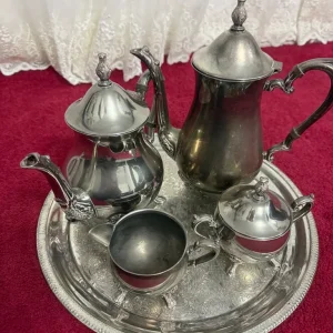 Vintage Brass Tea Coffee Set 5 Pieces - Image 2