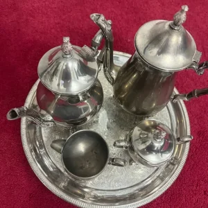 Vintage Brass Tea Coffee Set 5 Pieces - Image 3