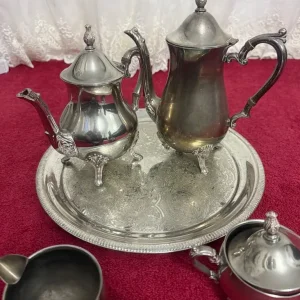 Vintage Brass Tea Coffee Set 5 Pieces - Image 4