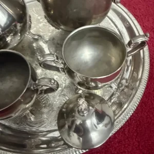 Vintage Brass Tea Coffee Set 5 Pieces - Image 7