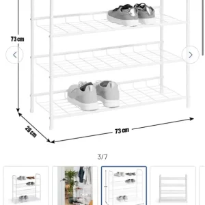 Argos white metal shoe rack shelf - Image 2