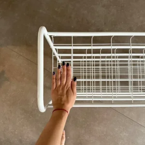 Argos white metal shoe rack shelf - Image 7