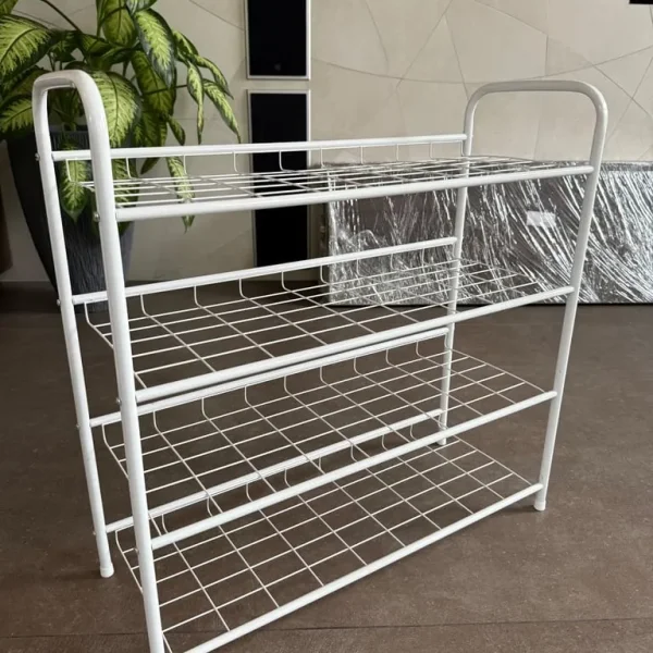 Argos white metal shoe rack shelf