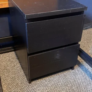 Bedside table, ikea - black
