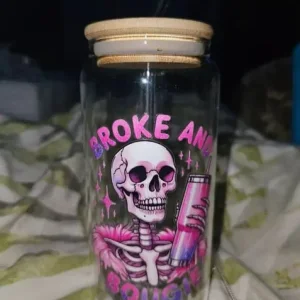 Handmade glass can