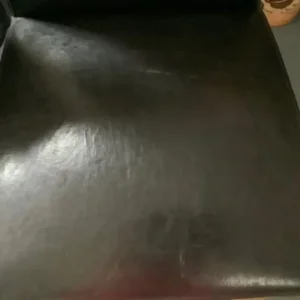 2 Brown faux leather dining chairs - Image 4