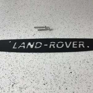 Landrover Series 3 Front Grille BADGE !! (Stainless Steel) Powder Coated Black (NEW) - Image 2