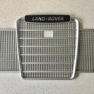 Landrover Series 3 Front Grille BADGE !! (Stainless Steel) Powder Coated Black (NEW)