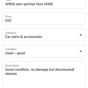 Free to avoid going to the tip W906 oem sprinter floor MWB - Image 3