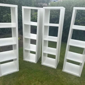 4 x white Kallax storage units