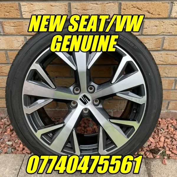 Alloy wheels (4), 18 inch, with 215/45 X 18 tyres. NEW, GENUINE. VW, SEAT, SKODA, AUDI.