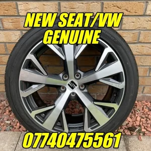 Alloy wheels (4), 18 inch, with 215/45 X 18 tyres. NEW, GENUINE. VW, SEAT, SKODA, AUDI.