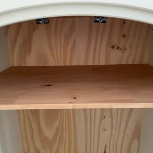 Cream Wardrobe with Rail and Shelf - Image 3