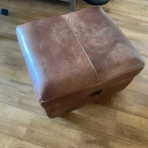 Well-Loved Brown Leather Sofa Suite - Comfortable & Characterful - Image 6