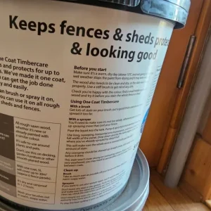 Ronseal one coat timbercare dark oak - Image 4