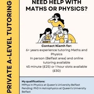 Private A-Level Tutoring - Physics and Maths