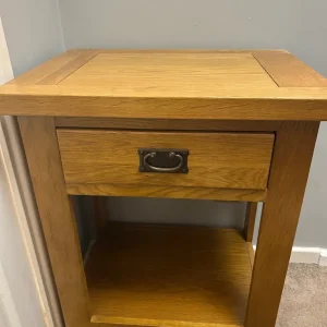Solid Oak Lamp/Side Table - Image 2