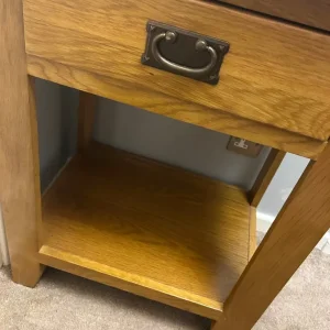 Solid Oak Lamp/Side Table - Image 3