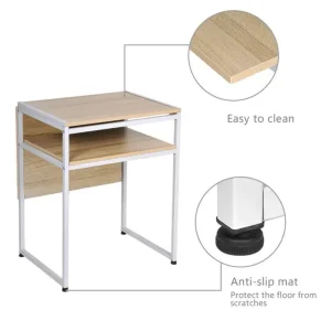 Ansley&HosHo Foldable Dining Kitchen Table for Camping Drop Leaf Extendable - Image 5