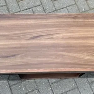 Wooden TV Stand with Black Doors - Image 4