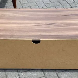 Wooden TV Stand with Black Doors - Image 5