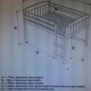 ASPACE Solid wood bunk bed frame in excellent condition - Image 4