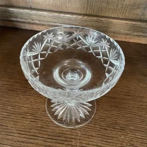 Vintage Cut Crystal Decanter, Wine Glasses And Serving Bowl Set - Image 6