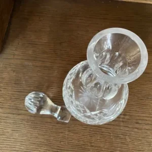 Vintage Cut Crystal Decanter, Wine Glasses And Serving Bowl Set - Image 7