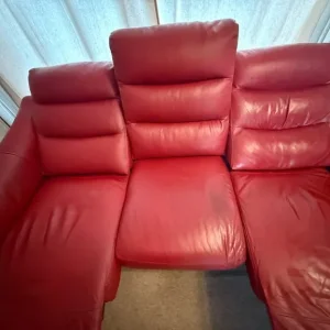 Leather 3 Seater Electric Recliner Sofa (Harvey’s) - Image 4