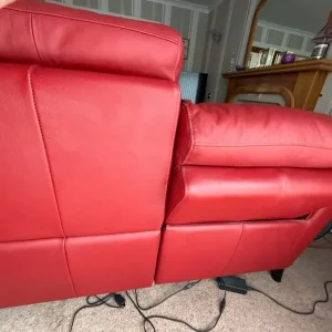 Leather 3 Seater Electric Recliner Sofa (Harvey’s) - Image 8