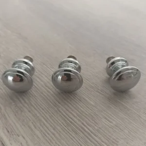 NEW SET OF 3 SILVER METAL DRAWER HANDLES