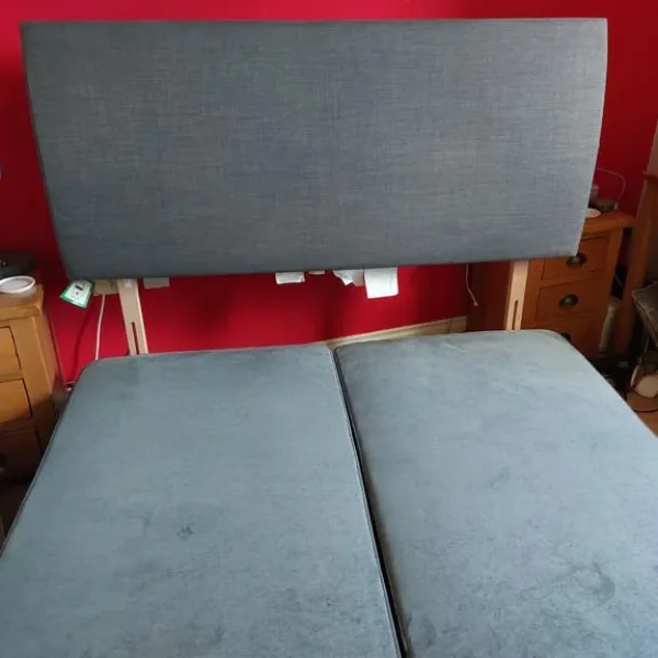 Ikea king size grey padded headboard