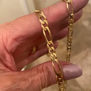 9ct Gold 24” necklace. 5mm wide. Weight 25.25g. Local collect/del only - Image 3