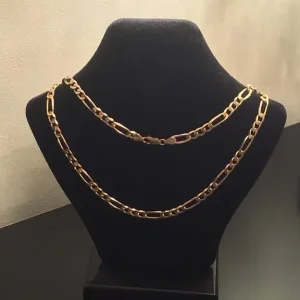 9ct Gold 24” necklace. 5mm wide. Weight 25.25g. Local collect/del only - Image 4