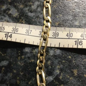 9ct Gold 24” necklace. 5mm wide. Weight 25.25g. Local collect/del only - Image 7