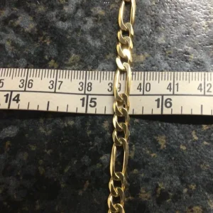 9ct Gold 24” necklace. 5mm wide. Weight 25.25g. Local collect/del only - Image 8