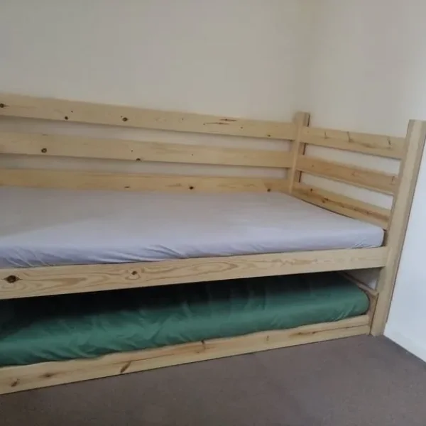 160 cm mattress Child day bed and pull out bed solid pine