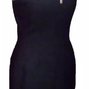 New Light Textured Black Strappy Body Con Little Black Dress.Size 8.POST OR COLLECT! - Image 2