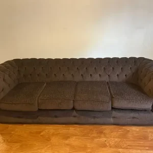 Brown chesterfield large 4 seater sofa - Image 3