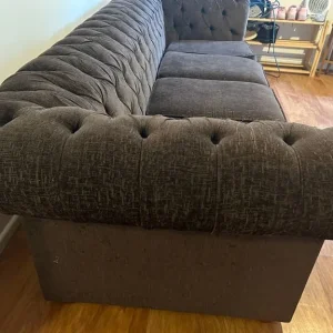 Brown chesterfield large 4 seater sofa - Image 4