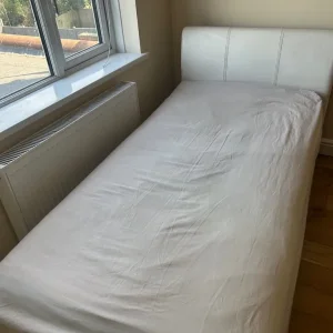 Single bed and mattress