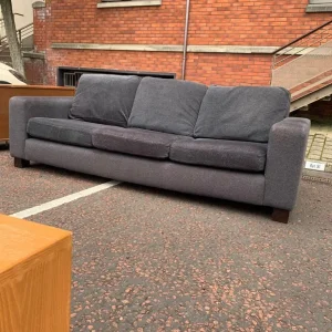 Charcole 3/4 grey fabric sofa - Image 2