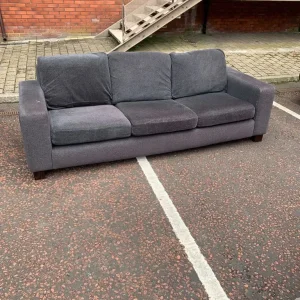 Charcole 3/4 grey fabric sofa - Image 4