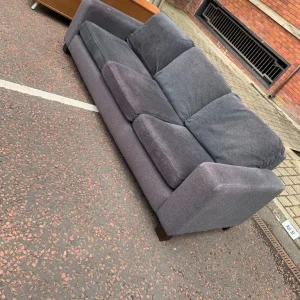 Charcole 3/4 grey fabric sofa - Image 6