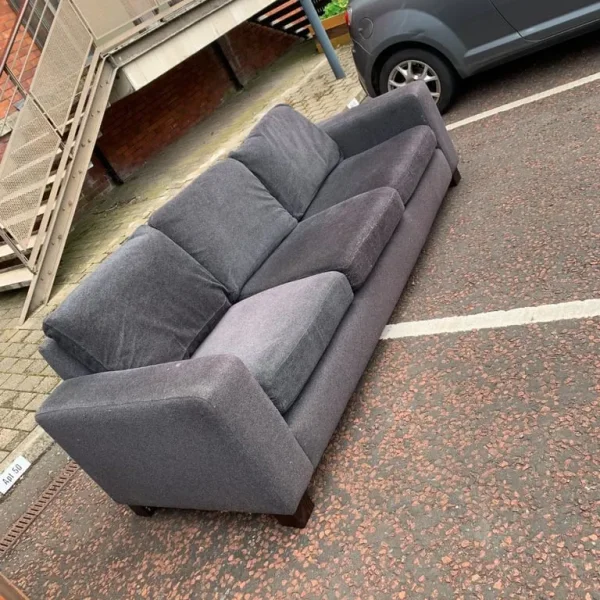 Charcole 3/4 grey fabric sofa